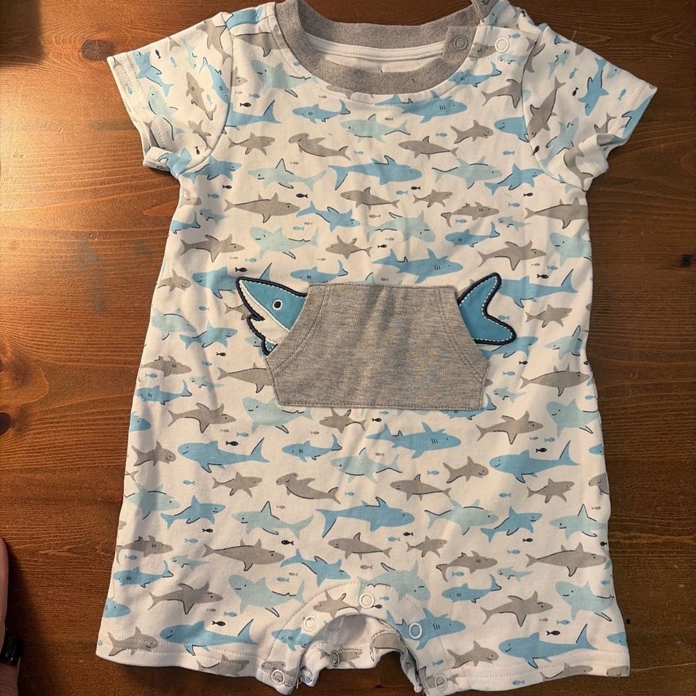 Kids Headquarters Shark Romper Size 18M